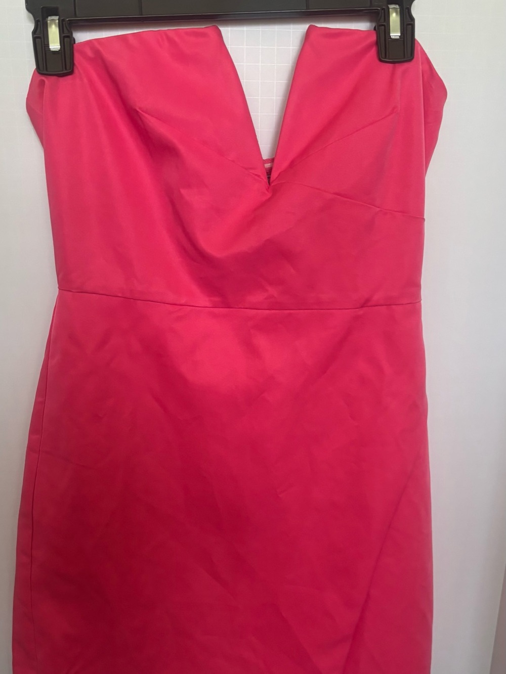 Libby Kay  Mini DressStrapless Pink Sheath Dress Has a liner
